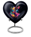 heart-shaped moose walking urn