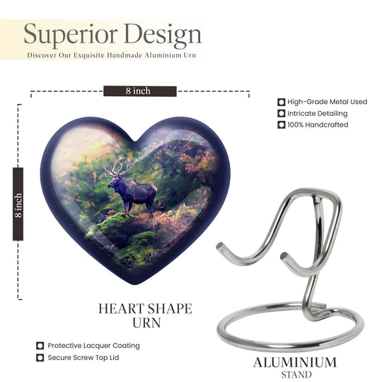 10 inch heart urn for human ashes 
