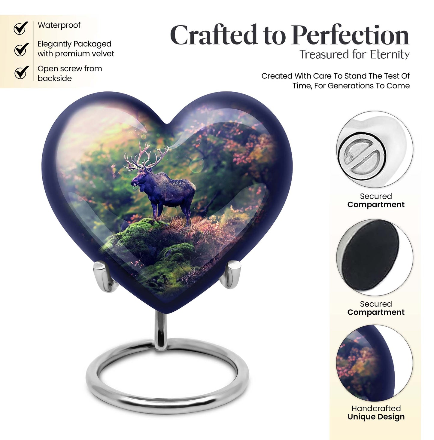10 inch heart urn for human ashes 