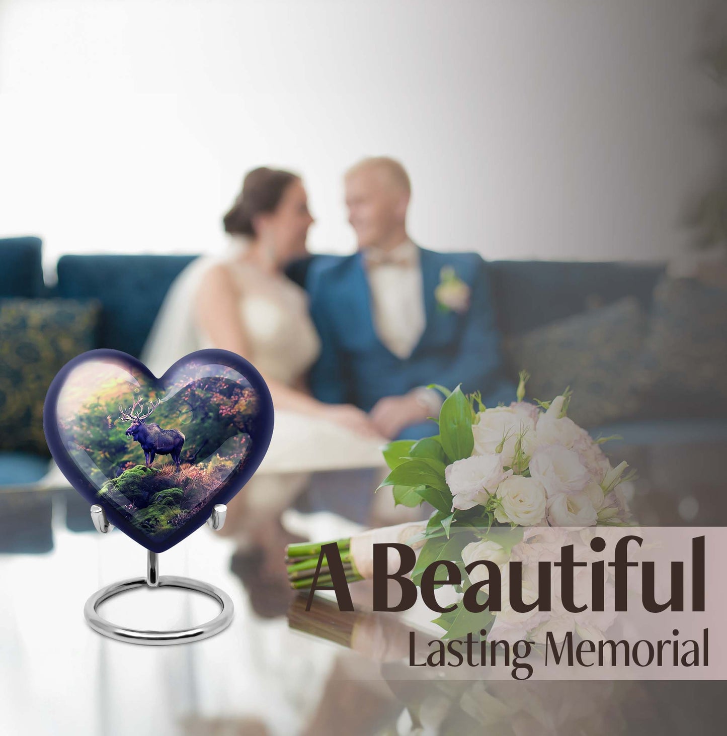 10 inch heart urn for human ashes 