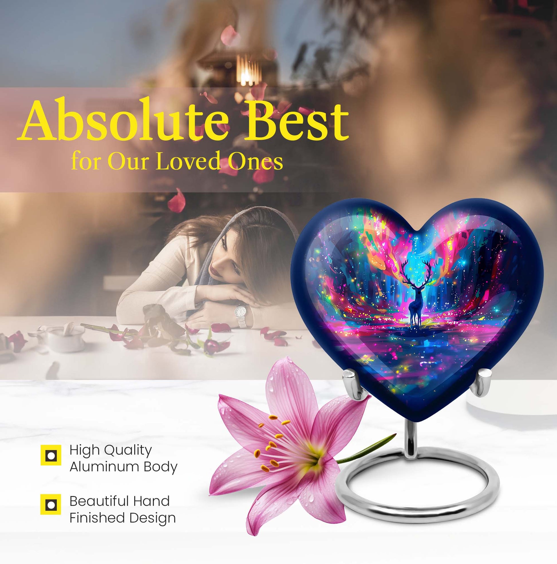  moose walking Urn for human ashes