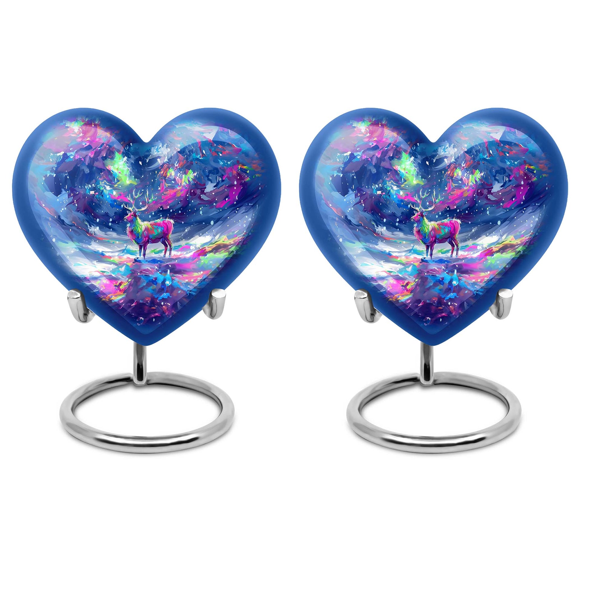 moose walking heart-shaped urn for ashes