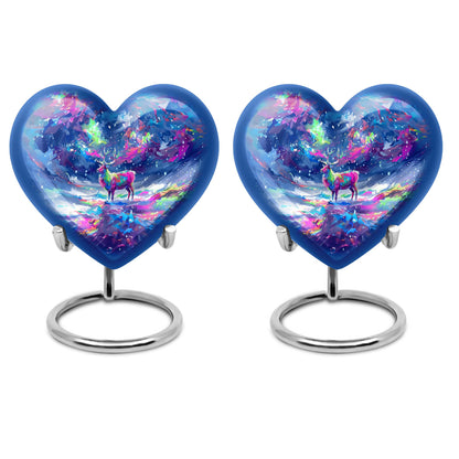 moose walking heart-shaped urn for ashes