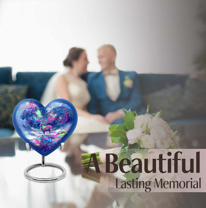 moose walking heart-shaped urn for ashes