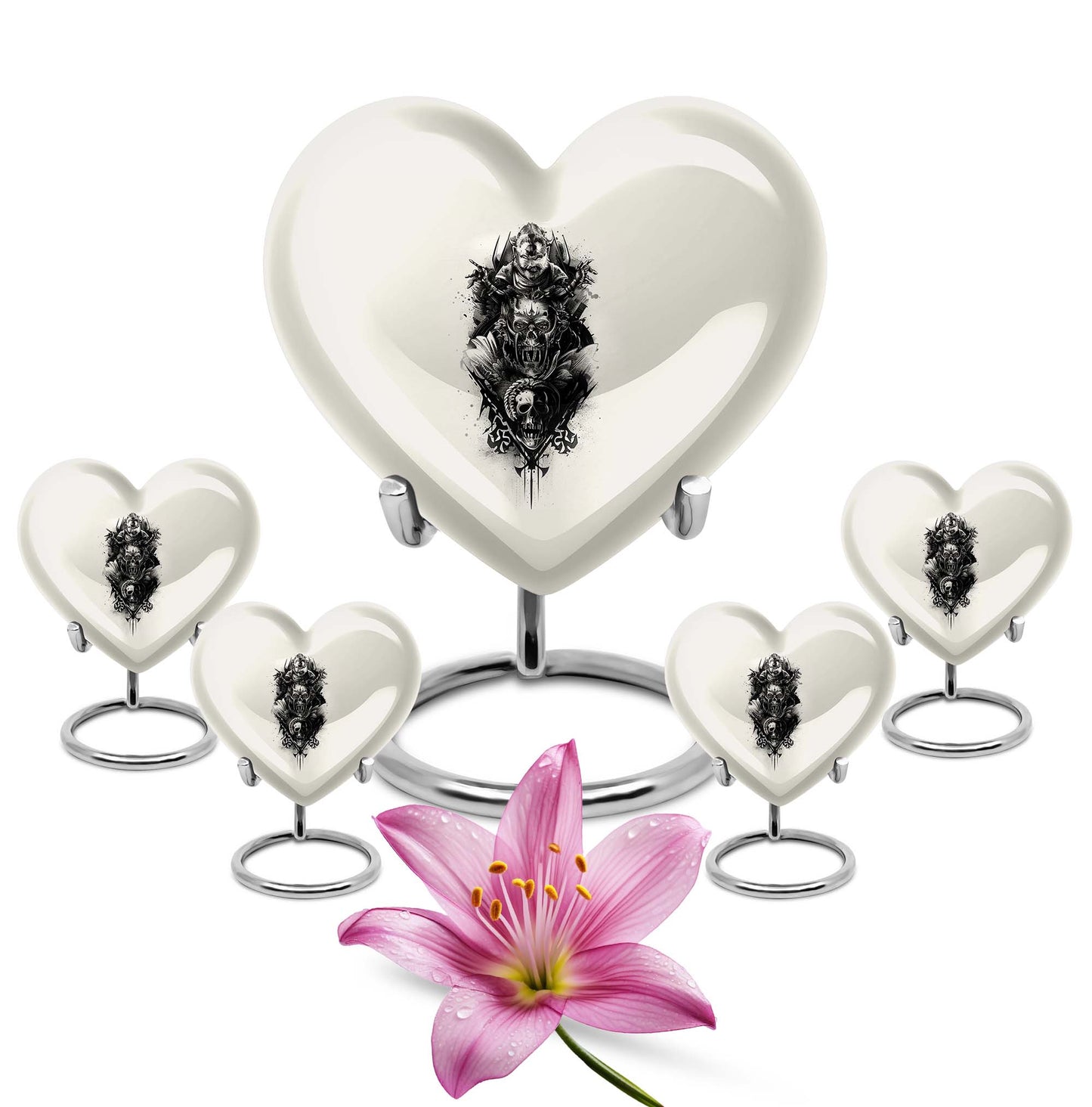  Catholic Heart Urn for cremation,