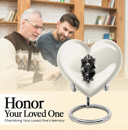  Catholic Heart Urn for cremation,