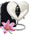 heart-shaped catholic urn
