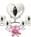 heart-shaped catholic urn