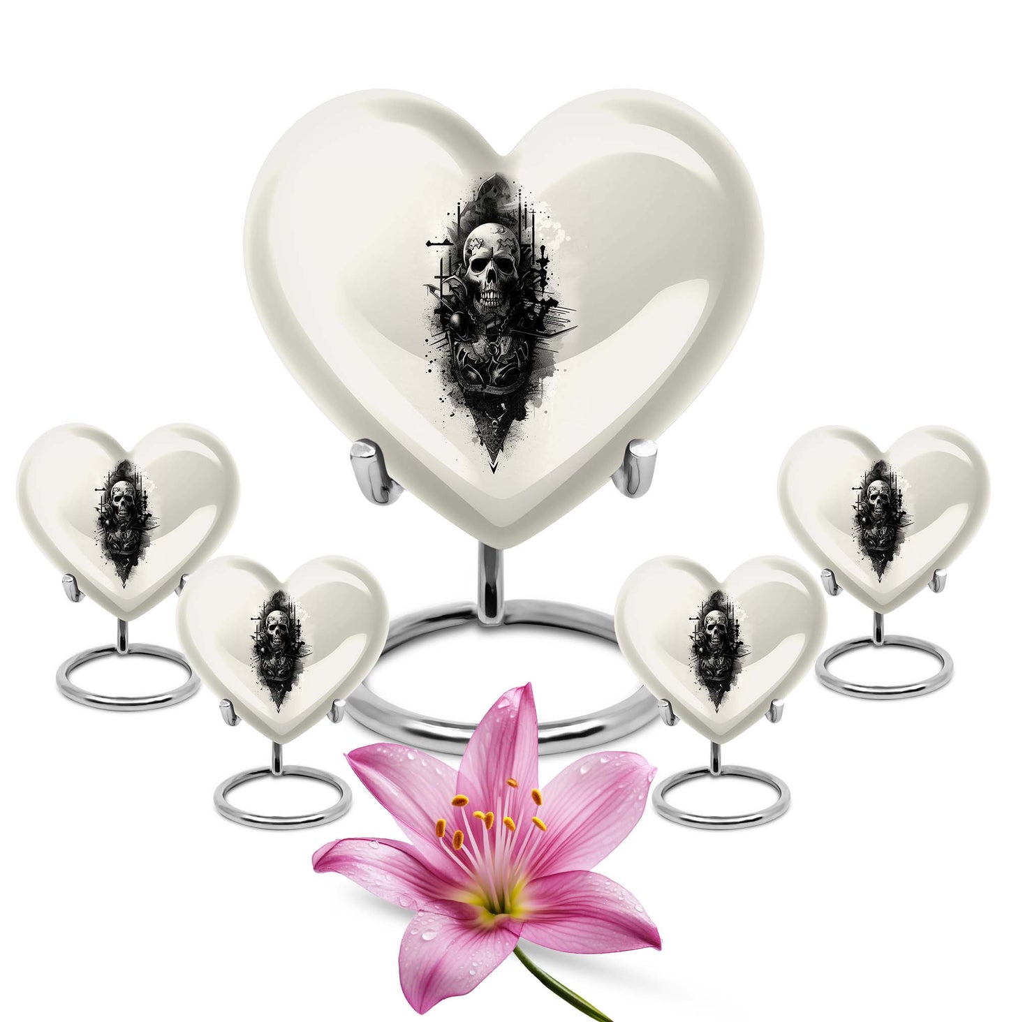 heart-shaped catholic urn