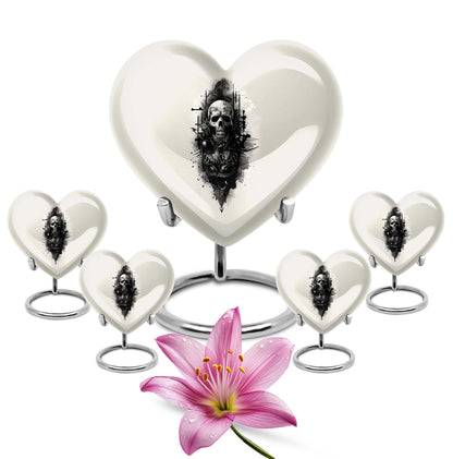 heart-shaped catholic urn