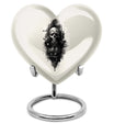 heart-shaped catholic urn