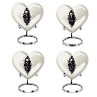 heart-shaped catholic urn