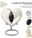 heart-shaped catholic urn
