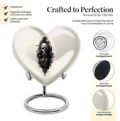 heart-shaped catholic urn