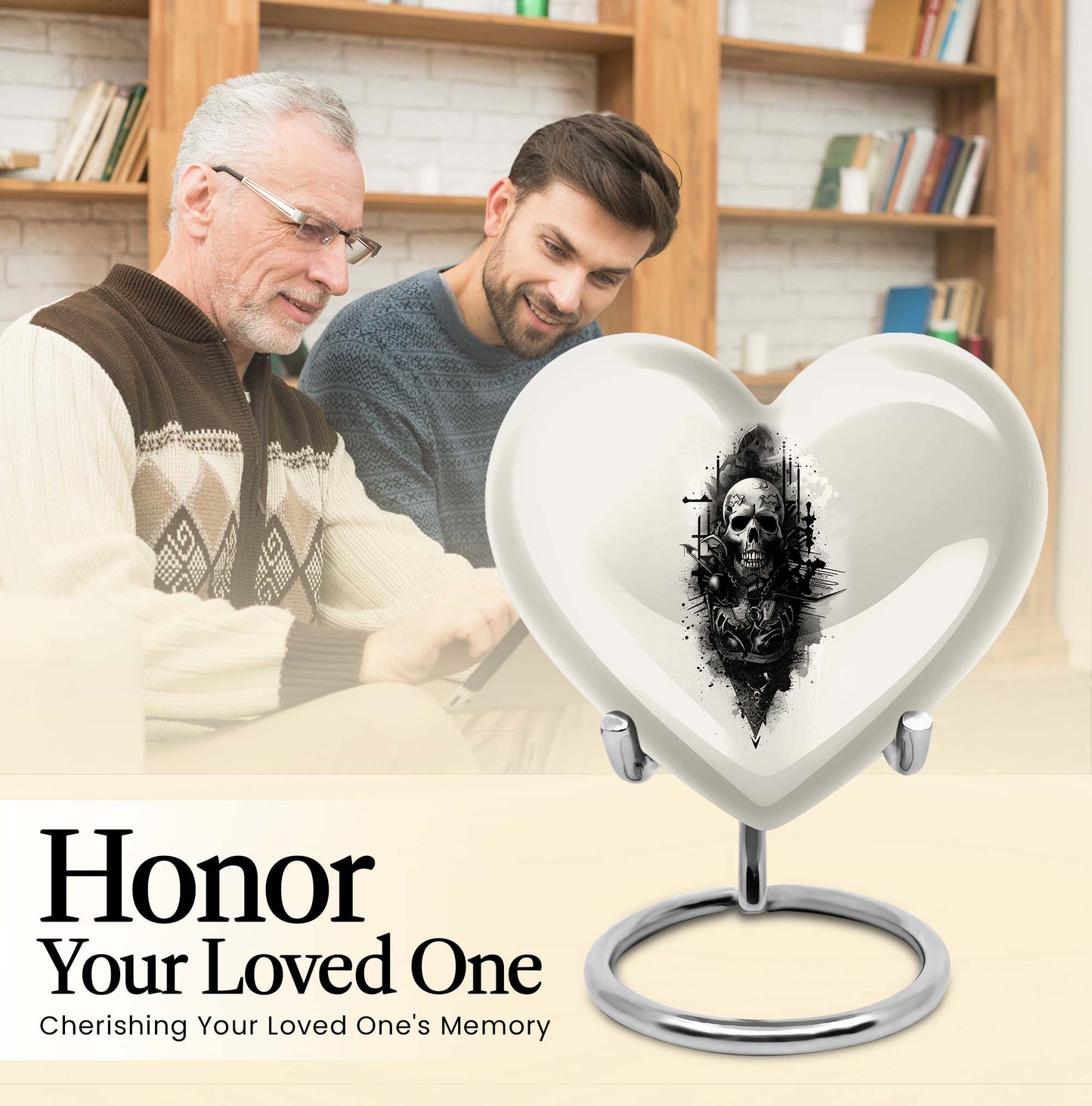 heart-shaped catholic urn