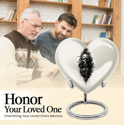 heart-shaped catholic urn