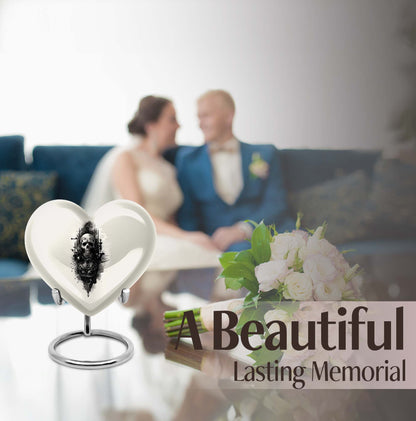 heart-shaped catholic urn