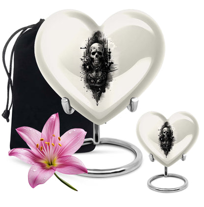 heart-shaped catholic urn