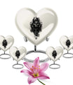 Large heart-shaped adult size catholic urn