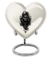 Large heart-shaped adult size catholic urn