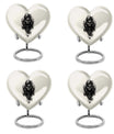Large heart-shaped adult size catholic urn