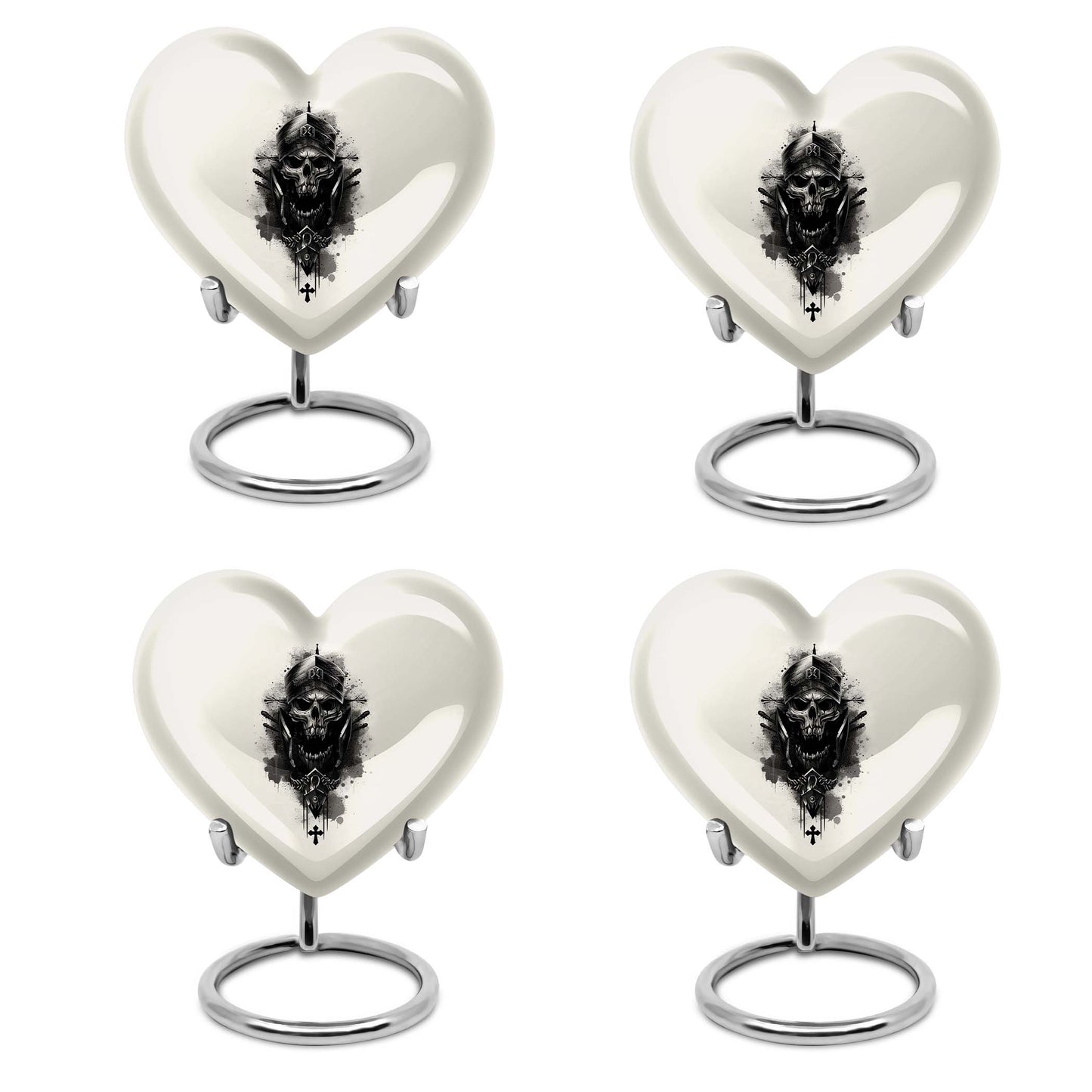 Large heart-shaped adult size catholic urn