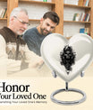 Large heart-shaped adult size catholic urn