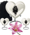 Large heart-shaped adult size catholic urn