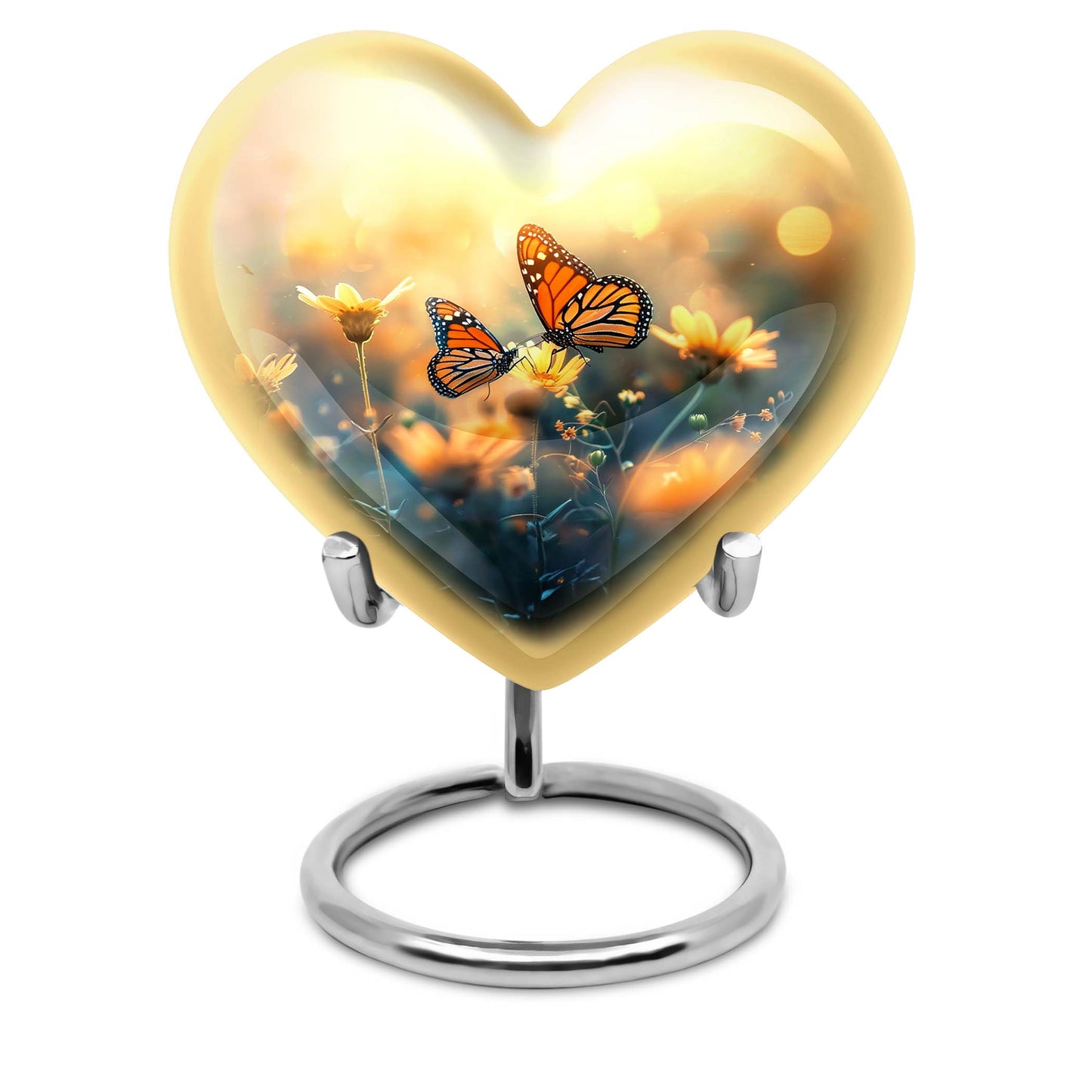 Heart butterfly urn for women