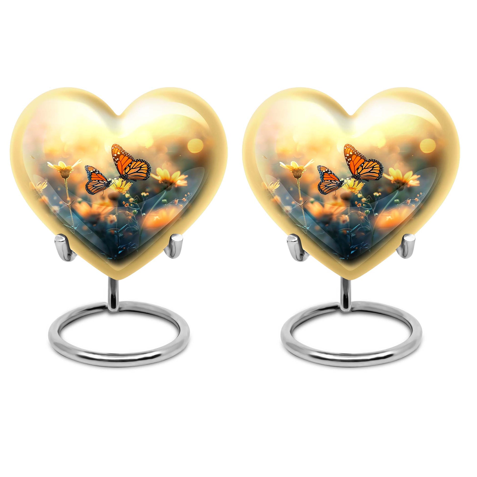 Heart butterfly urn for women