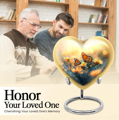 Heart butterfly urn for women