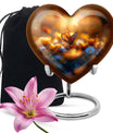 Heart-shaped butterfly urn made of for adult's ashes, 