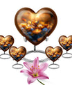 Heart-shaped butterfly urn made of for adult's ashes, 
