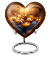 Heart-shaped butterfly urn made of for adult's ashes, 