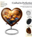 Heart-shaped butterfly urn made of for adult's ashes, 