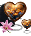 Heart-shaped butterfly urn made of for adult's ashes, 