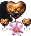 Heart-shaped butterfly urn made of for adult's ashes, 