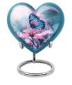 Abstract heart-shaped 10-inch butterfly urn