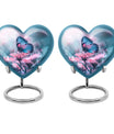 Abstract heart-shaped 10-inch butterfly urn