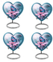 Abstract heart-shaped 10-inch butterfly urn