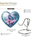 Abstract heart-shaped 10-inch butterfly urn