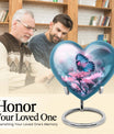 Abstract heart-shaped 10-inch butterfly urn