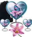 Abstract heart-shaped 10-inch butterfly urn