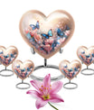  heart shaped butterfly funeral urn for men