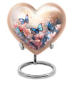  heart shaped butterfly funeral urn for men