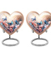  heart shaped butterfly funeral urn for men