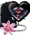 heart-shaped diamond urn