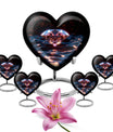 heart-shaped diamond urn