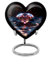 heart-shaped diamond urn
