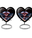heart-shaped diamond urn